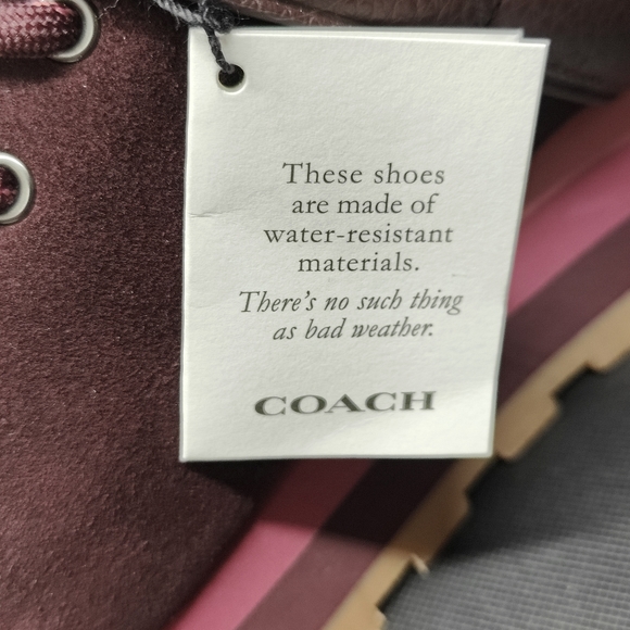 Coach Burgundy Suede Women's Boots - Picture 8 of 10